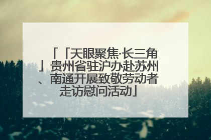 「天眼聚焦·长三角」贵州省驻沪办赴苏州、南通开展致敬劳动者走访慰问活动