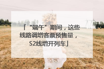 “端午”期间，这些线路调增客票预售量，S2线增开列车