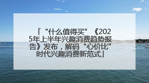 “什么值得买”《2025年上半年兴趣消费趋势报告》发布，解码“心价比”时代兴趣消费新范式