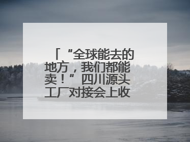 “全球能去的地方，我们都能卖！”四川源头工厂对接会上收获海量意向