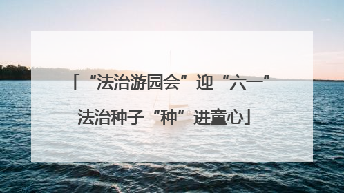 “法治游园会”迎“六一” 法治种子“种”进童心