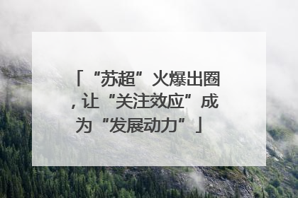 “苏超”火爆出圈，让“关注效应”成为“发展动力”