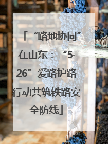 “路地协同”在山东：“5·26”爱路护路行动共筑铁路安全防线