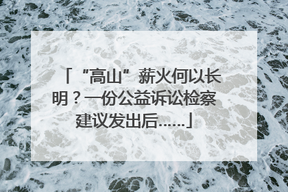 “高山”薪火何以长明？一份公益诉讼检察建议发出后……