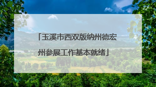 玉溪市西双版纳州德宏州参展工作基本就绪