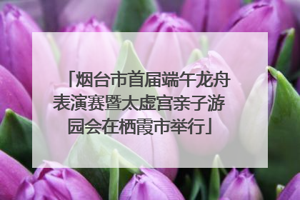 烟台市首届端午龙舟表演赛暨太虚宫亲子游园会在栖霞市举行