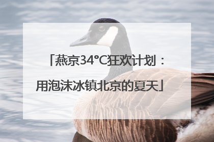 燕京34°C狂欢计划：用泡沫冰镇北京的夏天