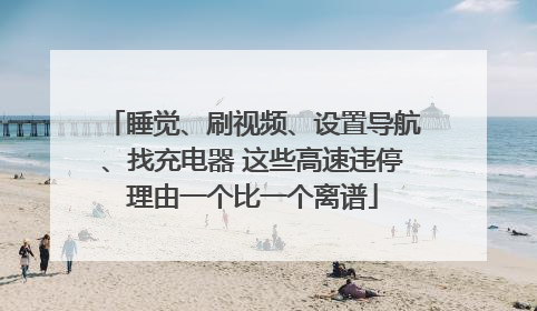 睡觉、刷视频、设置导航、找充电器 这些高速违停理由一个比一个离谱