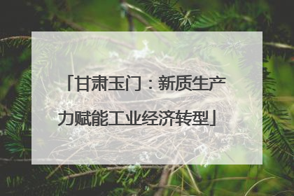 甘肃玉门：新质生产力赋能工业经济转型