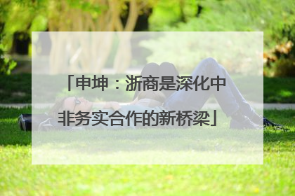 申坤：浙商是深化中非务实合作的新桥梁