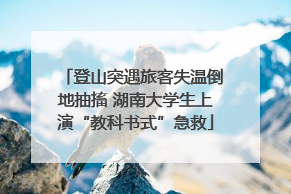 登山突遇旅客失温倒地抽搐 湖南大学生上演“教科书式”急救
