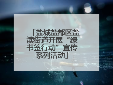 盐城盐都区盐渎街道开展“绿书签行动”宣传系列活动
