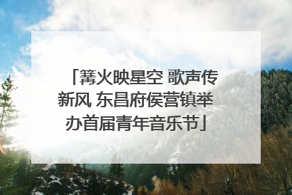 篝火映星空 歌声传新风 东昌府侯营镇举办首届青年音乐节