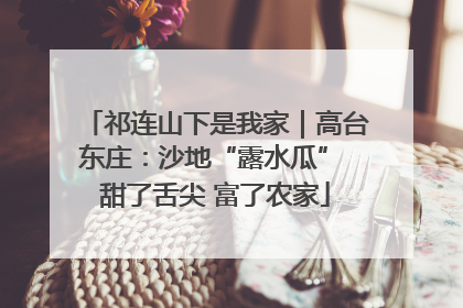 祁连山下是我家｜高台东庄：沙地“露水瓜” 甜了舌尖 富了农家