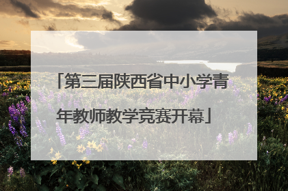 第三届陕西省中小学青年教师教学竞赛开幕