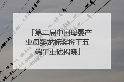 第二届中国母婴产业母婴龙标奖将于五端午重磅揭晓