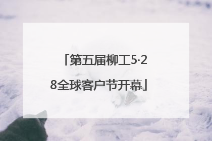 第五届柳工5·28全球客户节开幕