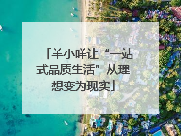 羊小咩让“一站式品质生活”从理想变为现实