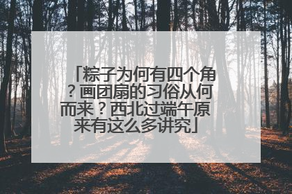 粽子为何有四个角？画团扇的习俗从何而来？西北过端午原来有这么多讲究