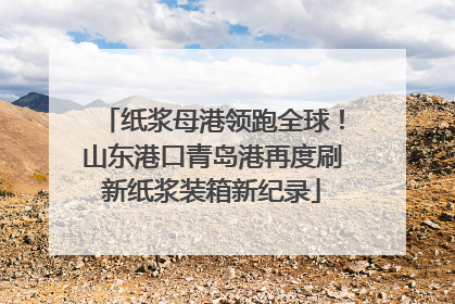 纸浆母港领跑全球！山东港口青岛港再度刷新纸浆装箱新纪录
