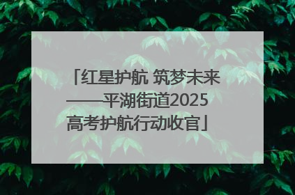 红星护航 筑梦未来——平湖街道2025高考护航行动收官