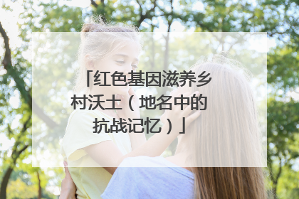 红色基因滋养乡村沃土（地名中的抗战记忆）