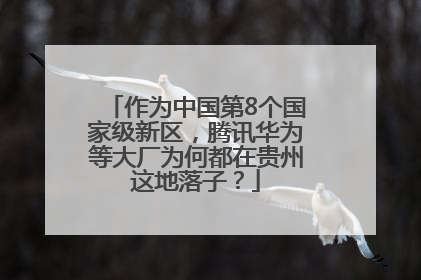 作为中国第8个国家级新区，腾讯华为等大厂为何都在贵州这地落子？