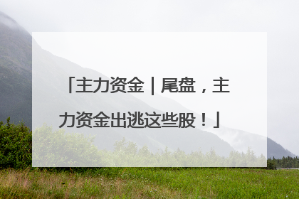 主力资金｜尾盘，主力资金出逃这些股！