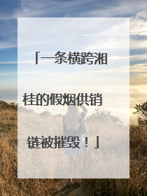一条横跨湘桂的假烟供销链被摧毁！
