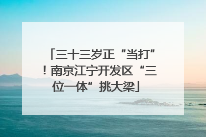 三十三岁正“当打”！南京江宁开发区“三位一体”挑大梁
