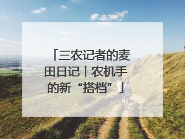 三农记者的麦田日记丨农机手的新“搭档”
