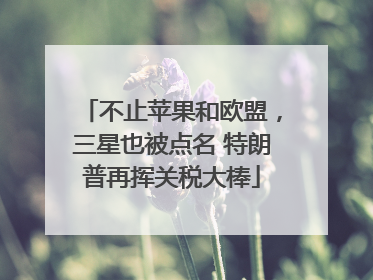 不止苹果和欧盟，三星也被点名 特朗普再挥关税大棒