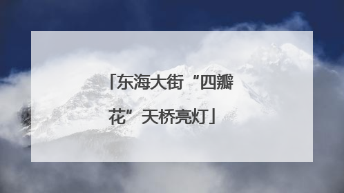 东海大街“四瓣花”天桥亮灯