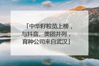 中华籽粒苋上榜，与抖音、美团并列，育种公司来自武汉
