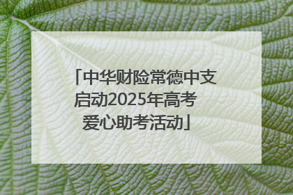 中华财险常德中支启动2025年高考爱心助考活动