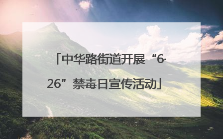 中华路街道开展“6·26”禁毒日宣传活动
