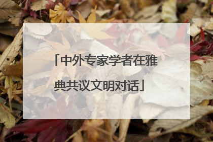 中外专家学者在雅典共议文明对话