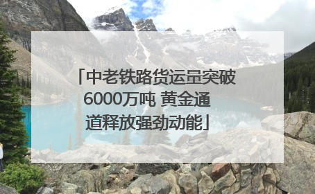 中老铁路货运量突破6000万吨 黄金通道释放强劲动能