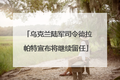 乌克兰陆军司令德拉帕特宣布将继续留任