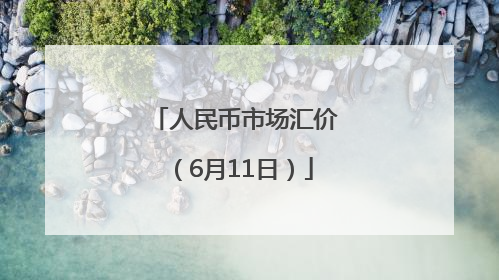 人民币市场汇价（6月11日）
