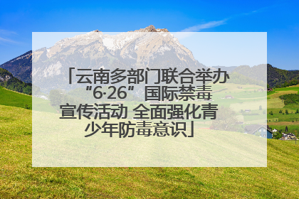 云南多部门联合举办“6·26”国际禁毒宣传活动 全面强化青少年防毒意识