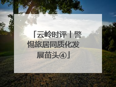 云岭时评丨警惕旅居同质化发展苗头④
