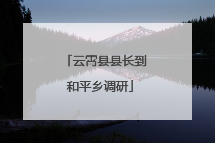 云霄县县长到和平乡调研
