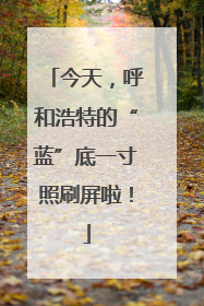 今天，呼和浩特的“蓝”底一寸照刷屏啦！