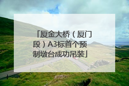 厦金大桥（厦门段）A3标首个预制墩台成功吊装