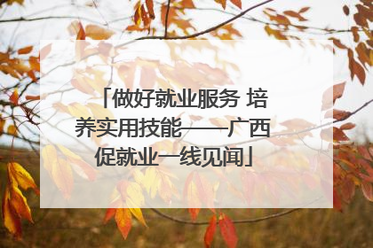 做好就业服务 培养实用技能——广西促就业一线见闻
