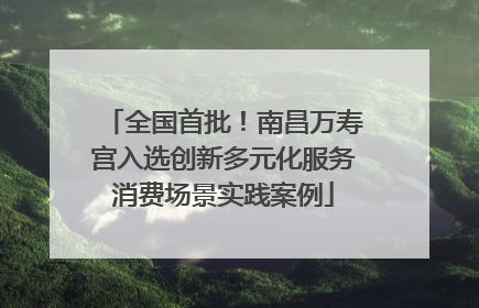 全国首批！南昌万寿宫入选创新多元化服务消费场景实践案例