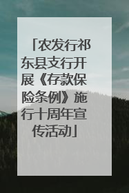 农发行祁东县支行开展《存款保险条例》施行十周年宣传活动