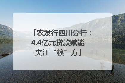 农发行四川分行：4.4亿元贷款赋能夹江“粮”方