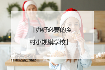 办好必要的乡村小规模学校